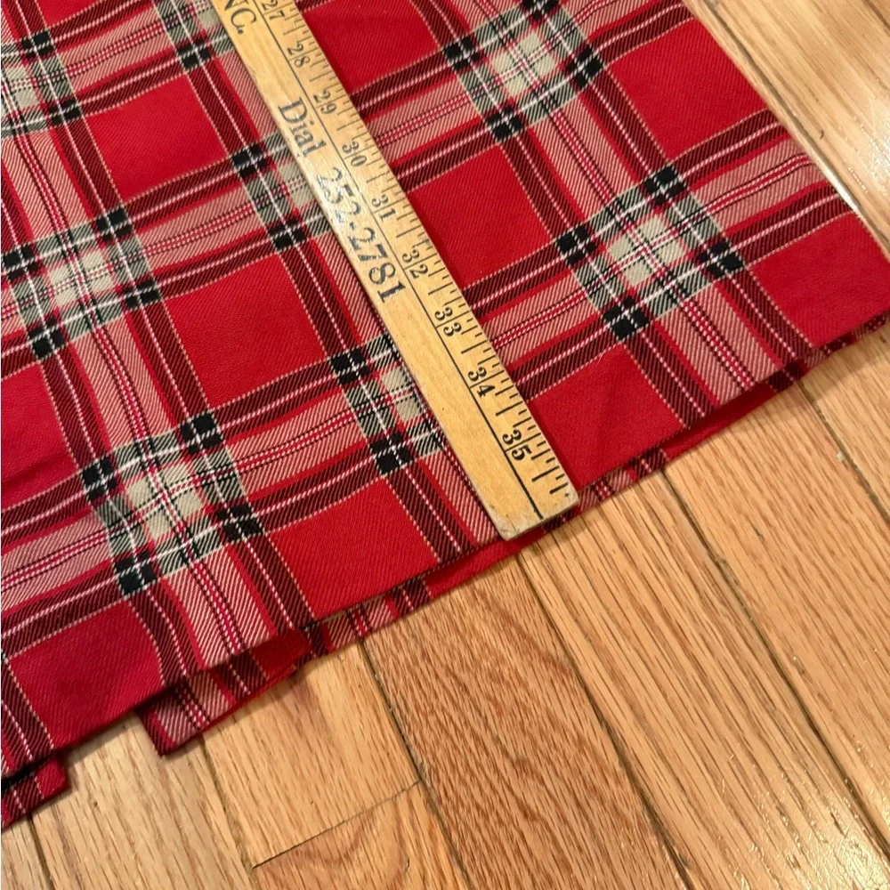 Red Plaid Tartan lined Women's Skirt scottish